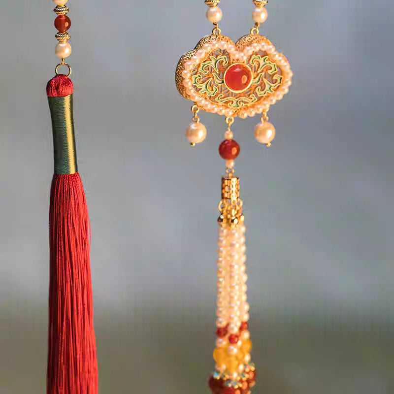 Agate Shell Pearl Long Yingluo - "Spring at Wuling"