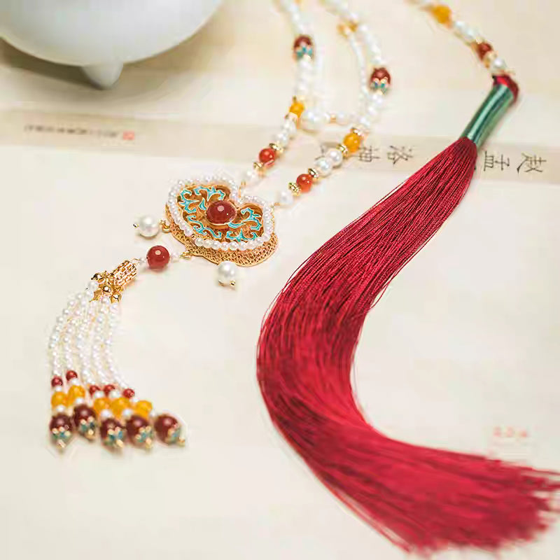 Agate Shell Pearl Long Yingluo - "Spring at Wuling"