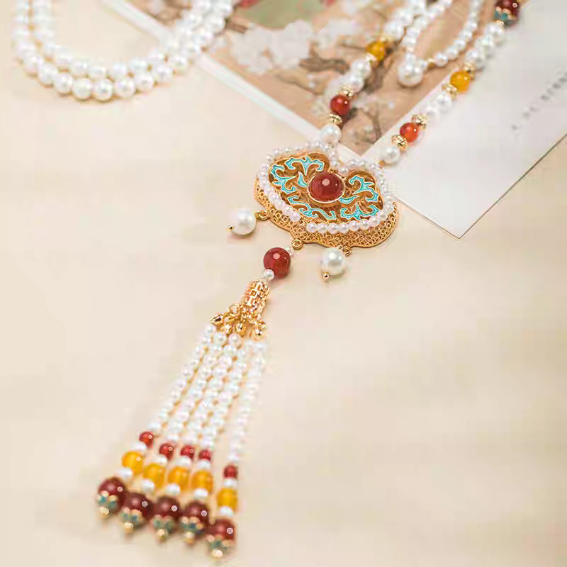 Agate Shell Pearl Long Yingluo - "Spring at Wuling"