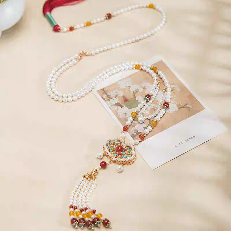 Agate Shell Pearl Long Yingluo - "Spring at Wuling"